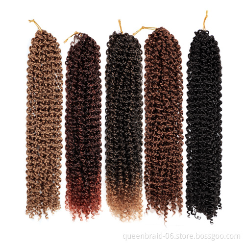Passion Twist Hair 18 Inch Passion Twist Crochet Hair Ombre Water Wave Crochet Braiding Hair Extensions